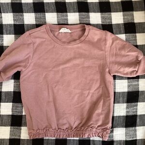 Girls pink short sleeved sweater-NWT
